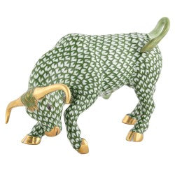 Herend Bull - Green