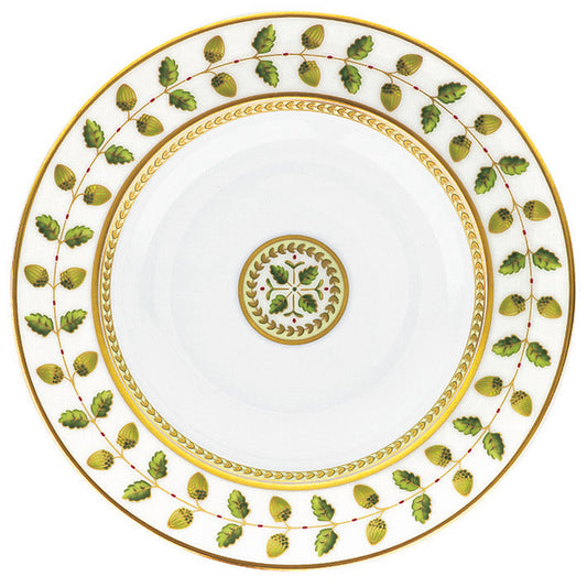Bernardaud Constance Rim Soup Bowl | Green & Gold