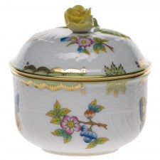 Herend Queen Victoria Cover Sugar with Rose
