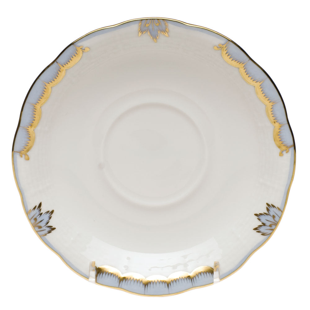Herend Princess Victoria Light Blue Tea Saucer