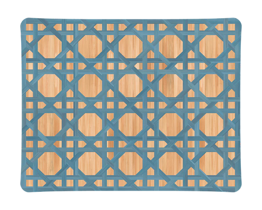 Hestia Light Blue Bamboo Acrylic Tray