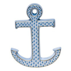 Herend Anchor Paperweight Blue