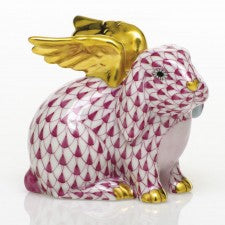 Herend Angel Bunny Raspberry
