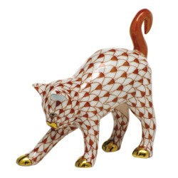 Herend Arched Cat Rust