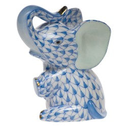 Herend Baby Elephant Blue