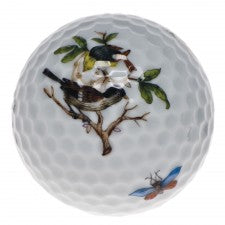 Herend Rothschild Bird Golf Ball Paperweight