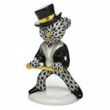 Herend Tap Dance Bear Black