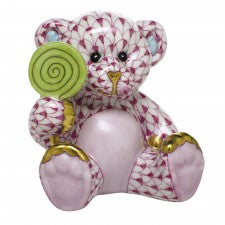 Herend Sweet Tooth Teddy Raspberry