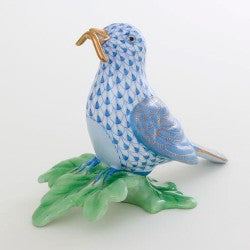 Herend Early Bird Gets the Worm Blue