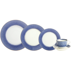Mottahedeh Blue Lace 5 Piece Place Setting