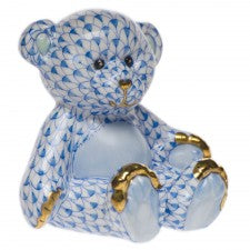 Herend Small Teddy Bear Blue