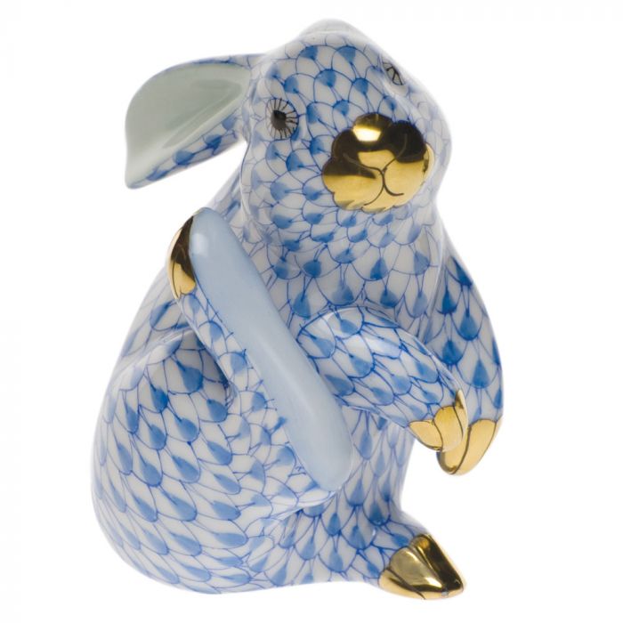 Herend Scratching Bunny Blue
