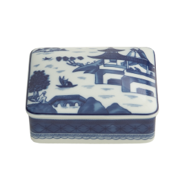 Mottahedeh Blue Canton Medium Rectangular Box