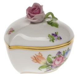 Herend Heart Bonbon with Rose Printemps