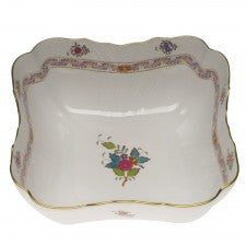 Herend Chinese Bouquet Multicolor Square Salad Bowl