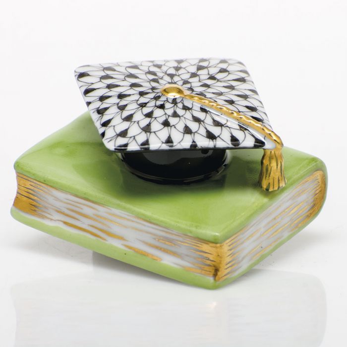 Herend Black White Graduation Cap