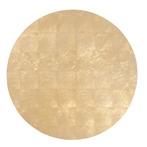 Caspari Lacquered Wood Round Placemat Gold
