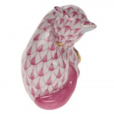 Herend Miniature Cat Raspberry