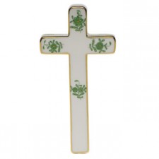 Herend Cross Chinese Bouquet Green