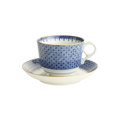 Mottahedeh Blue Lace Cup and Saucer