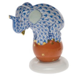 Herend Dancing Elephant Blue