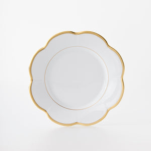 Royal Limoges Margaux Gold Scallop Dessert Plate