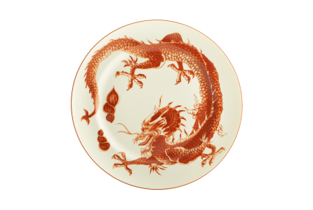 Mottahedeh red dragon dessert plate-ON SALE