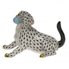 Herend Labrador with Ball Black