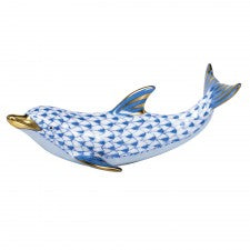 Herend Playful Dolphin Blue