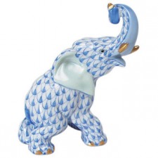 Herend Joyful Elephant Blue