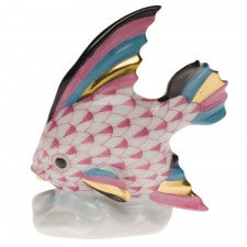 Herend Fish Table Ornament Raspberry