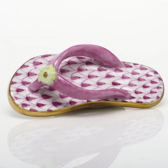 Herend Raspberry Flip Flop