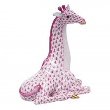 Herend giraffe raspberry