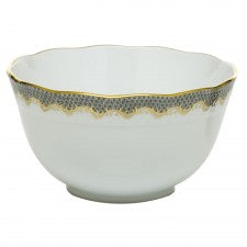 Herend Fish Scale Gray Round Bowl