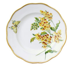 Herend American Wildflowers Butterfly Weed Salad Plate