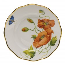 Herend American Wildflowers California Poppy Salad Plate