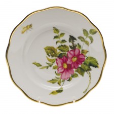 Herend American Wildflowers Prairie Rose Salad Plate