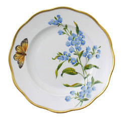 Herend American Wildflowers Salad Plate - Blue Wood Aster
