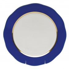Herend Silk Ribbon Dessert Plate Cobalt Blue