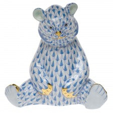 Herend Sitting Bear Blue