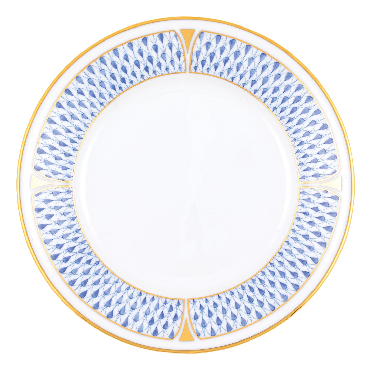 Herend Art Deco Blue Bread and Butter