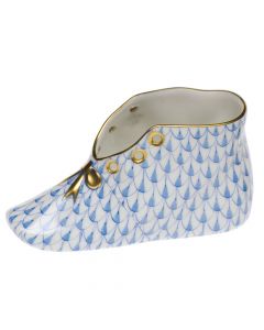 Herend Baby Shoe Fishnet Blue