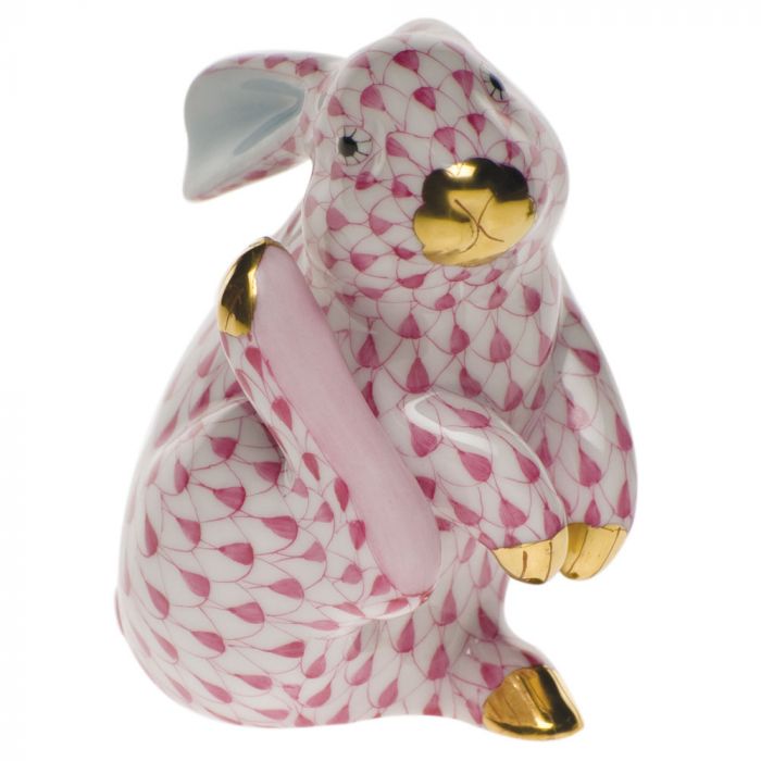 Herend Scratching Bunny Raspberry