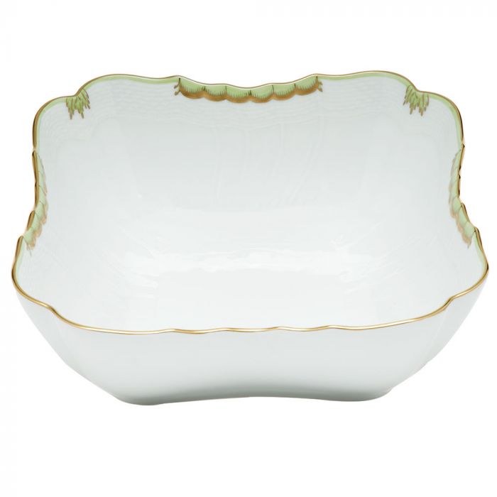 Herend Princess Victoria Green Square Bowl