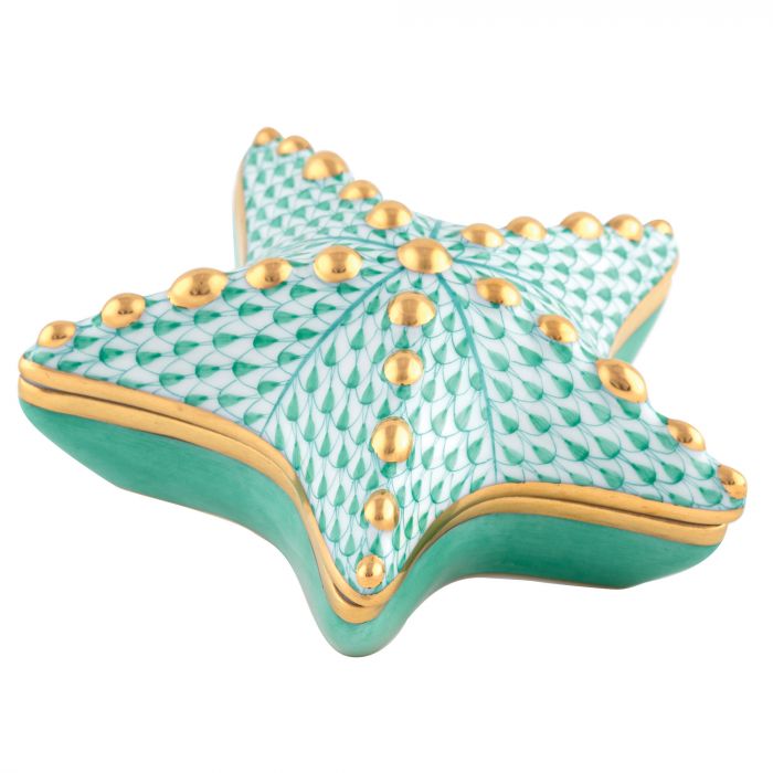 Herend Starfish Box Green