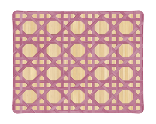 Hestia Pink Bamboo Acrylic Tray