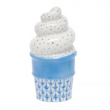 Herend Ice Cream Cone Blue