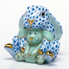 Herend Bunny & Lovey Blue