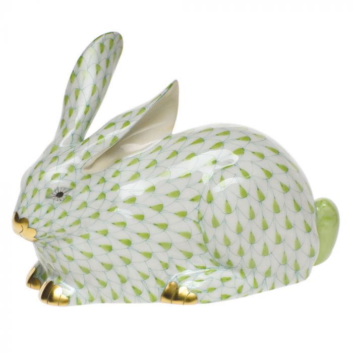 Herend Lying Rabbit Key Lime