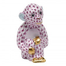 Herend Little Monkey Raspberry